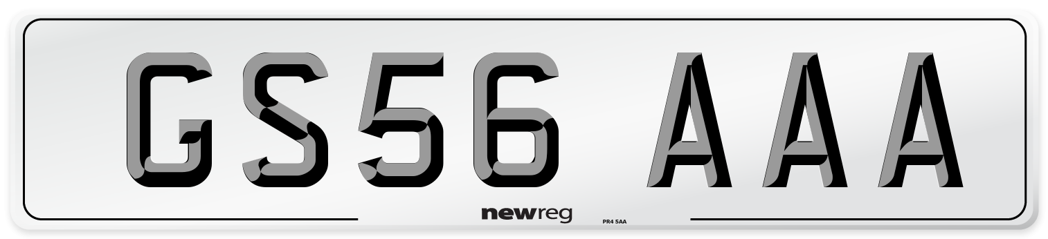 GS56 AAA Number Plate from New Reg